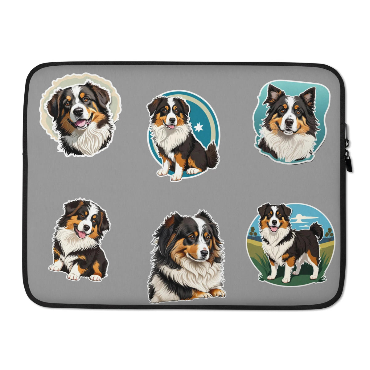 Border Collie Stickers Laptop Sleeve - Funny Nikko