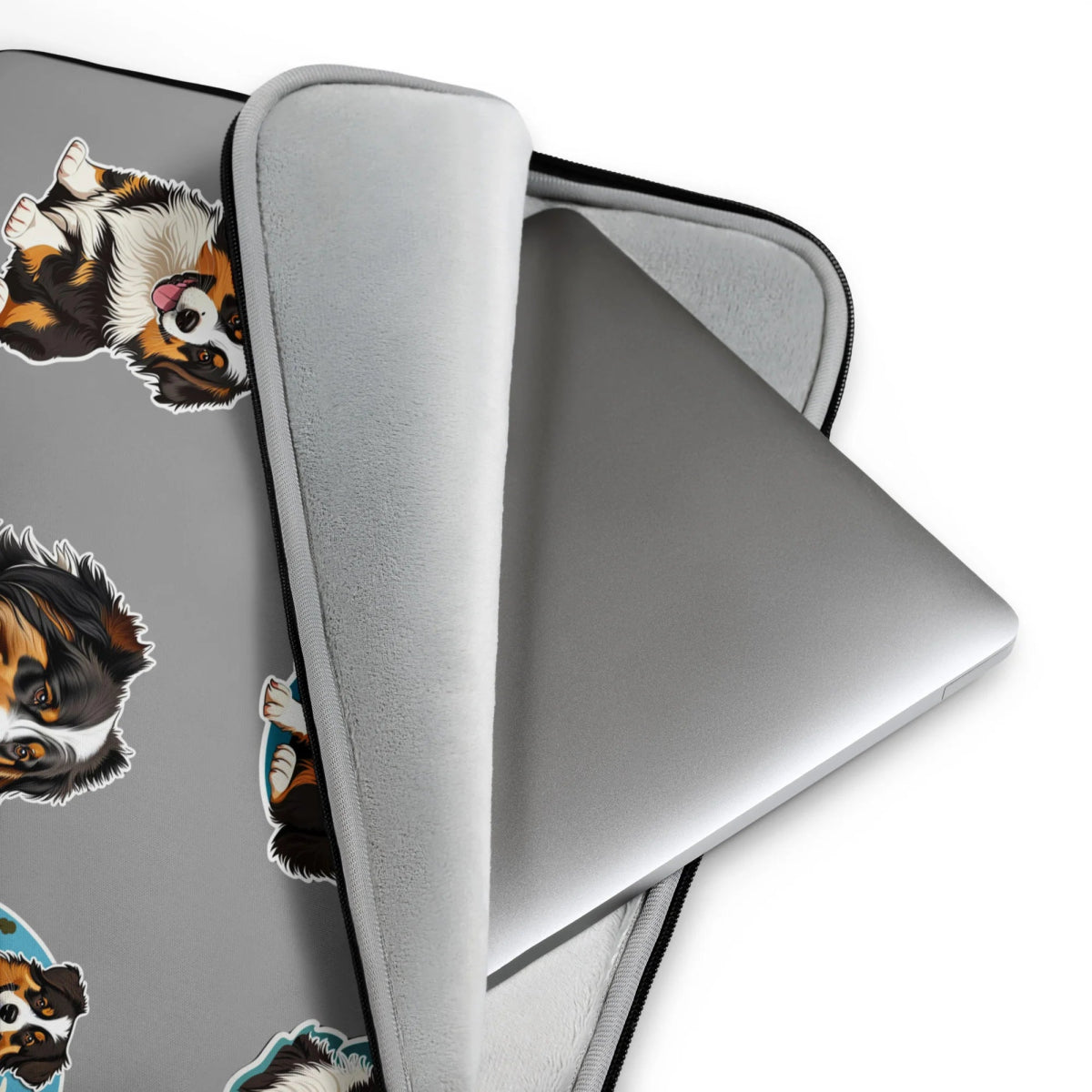 Border Collie Stickers Laptop Sleeve - Funny Nikko