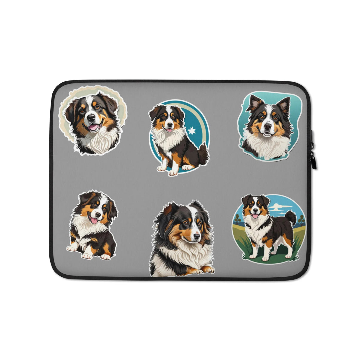 Border Collie Stickers Laptop Sleeve - Funny Nikko