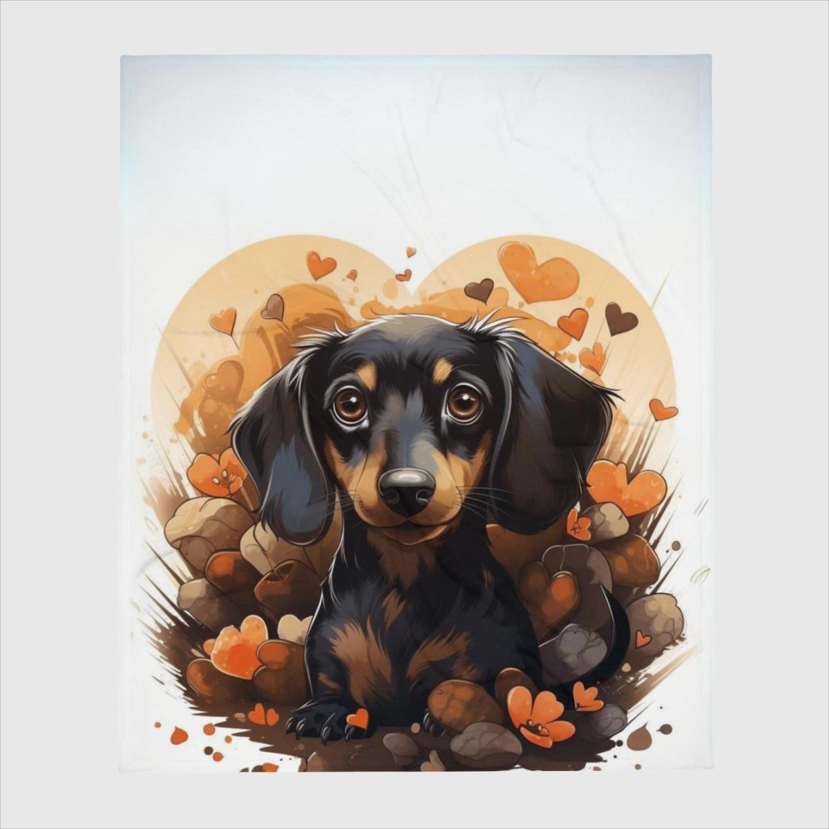 Dachshund has My Heart Throw Blanket - Funny Nikko