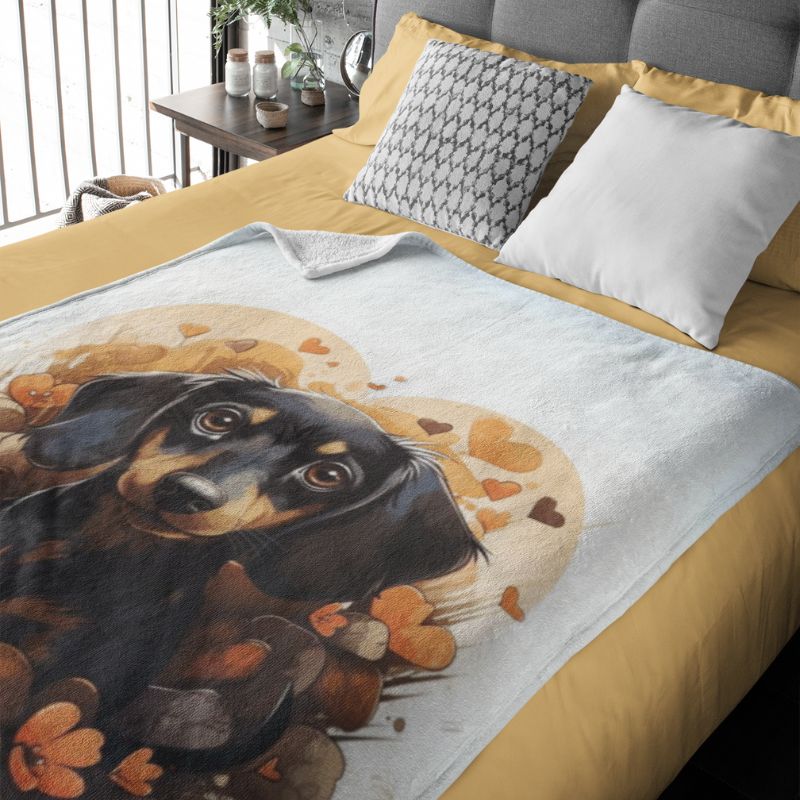 Dachshund has My Heart Throw Blanket - Funny Nikko