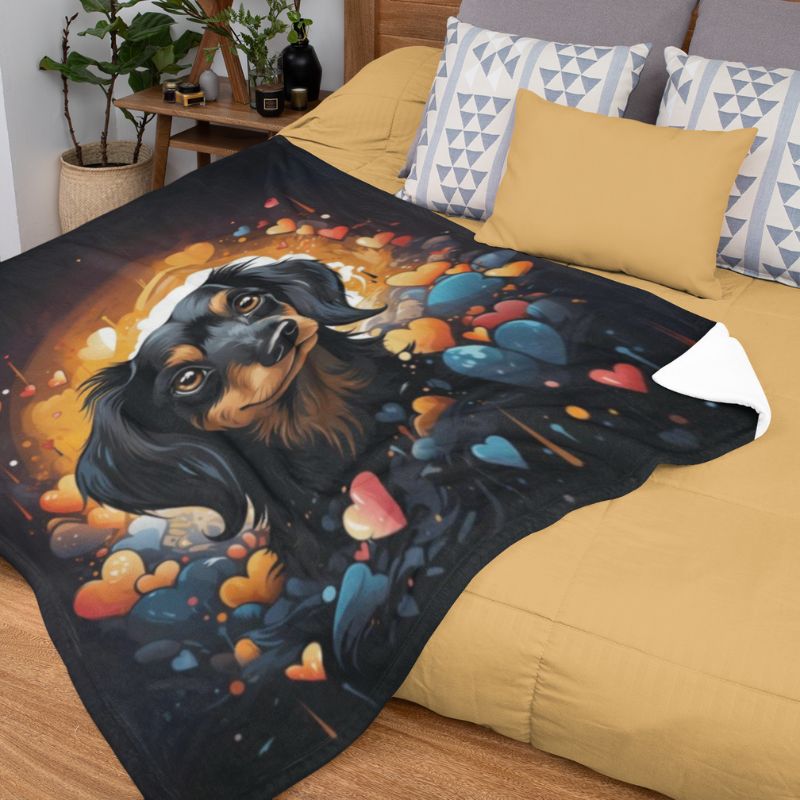 Dachshund Love "Milky Way" Throw Blanket - Funny Nikko