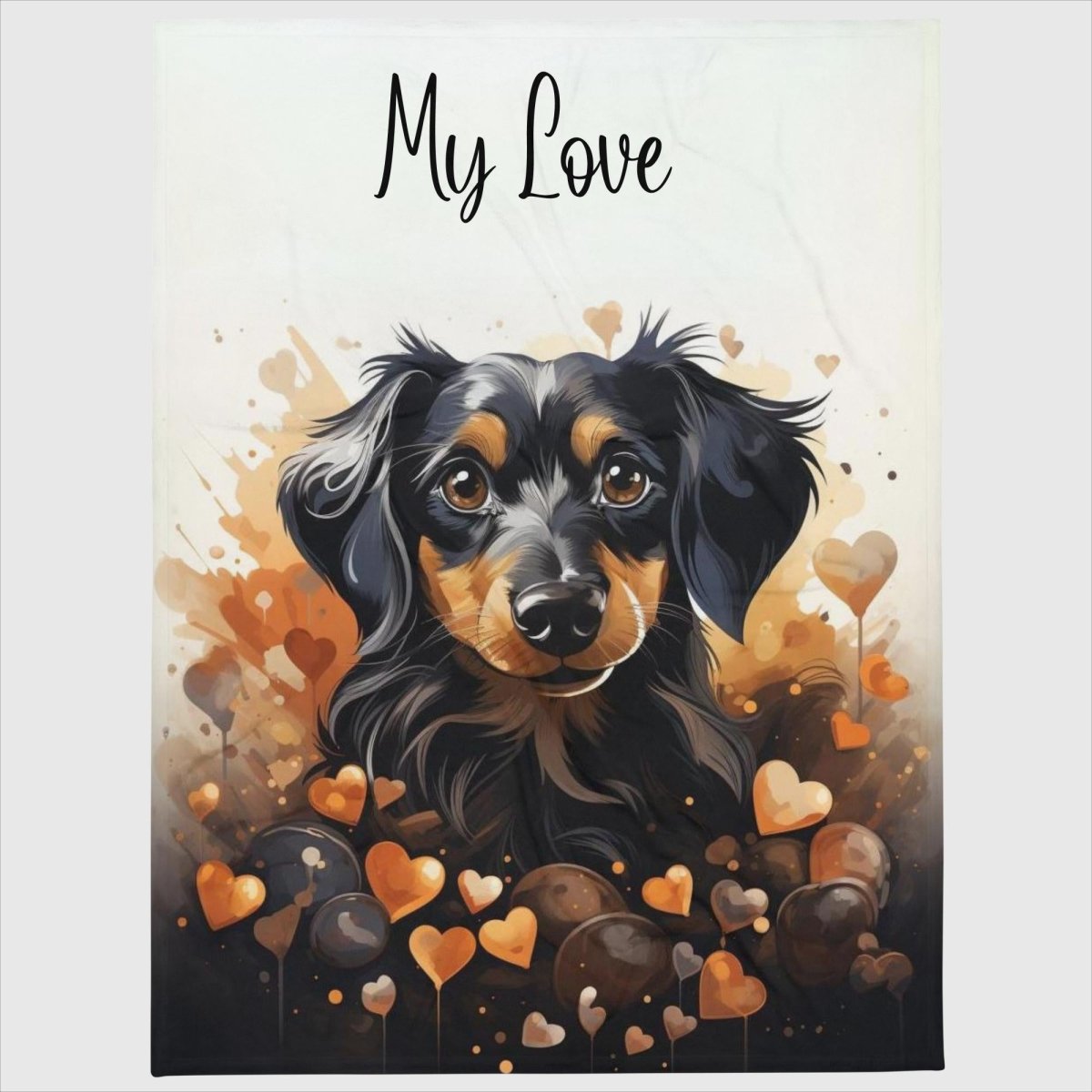 Dachshund My Love Throw Blanket - Funny Nikko