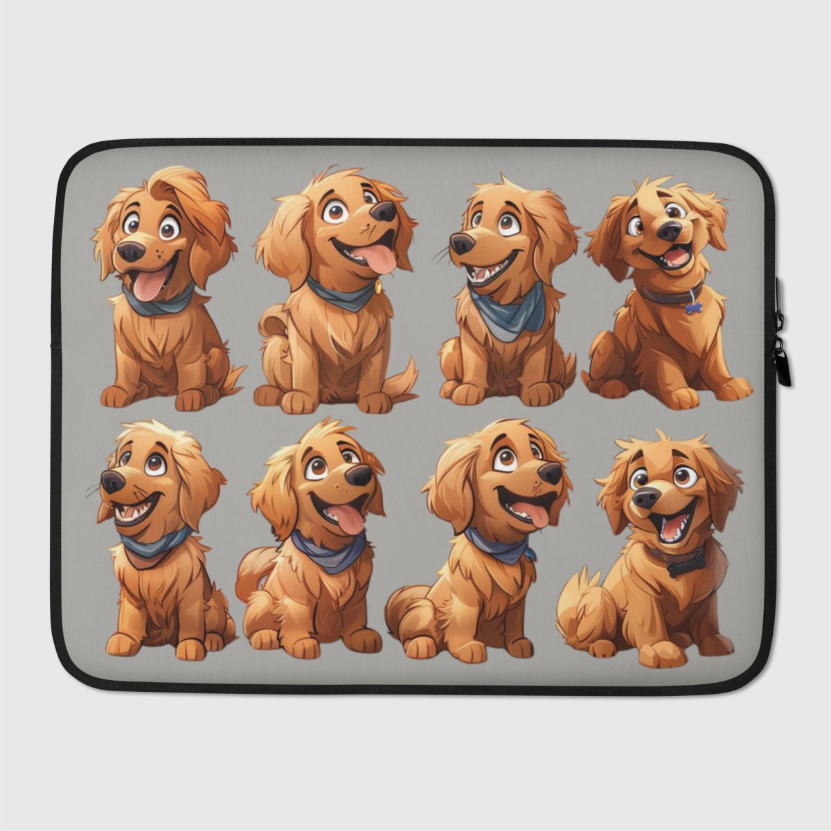 Eight Golden Puppies Laptop Sleeve - Funny Nikko