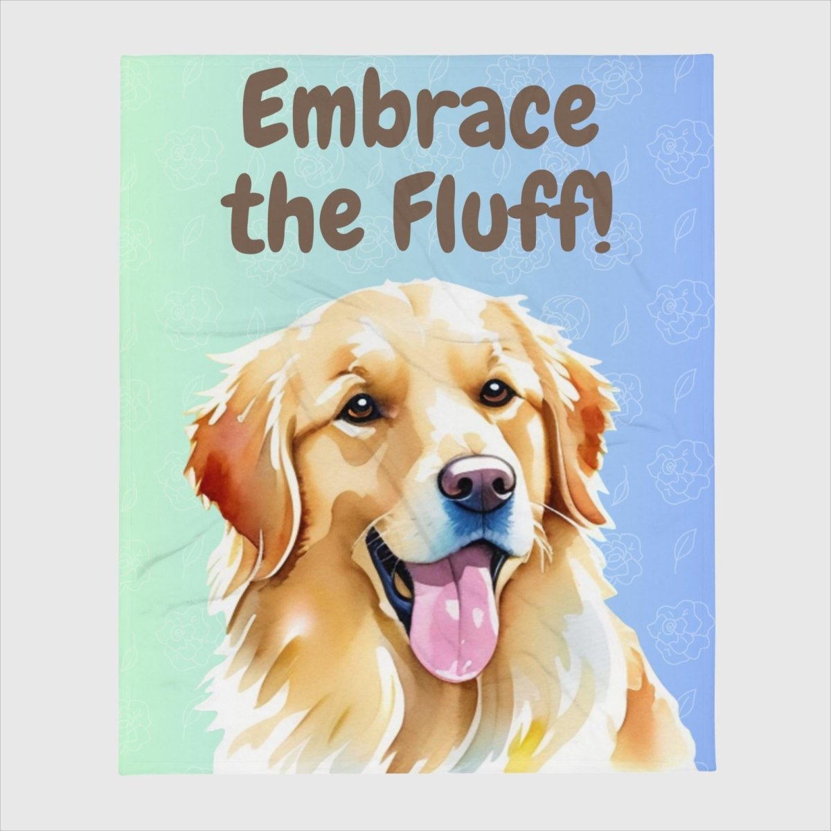 Embrace The Fluff Golden Retriever Throw Blanket - Funny Nikko