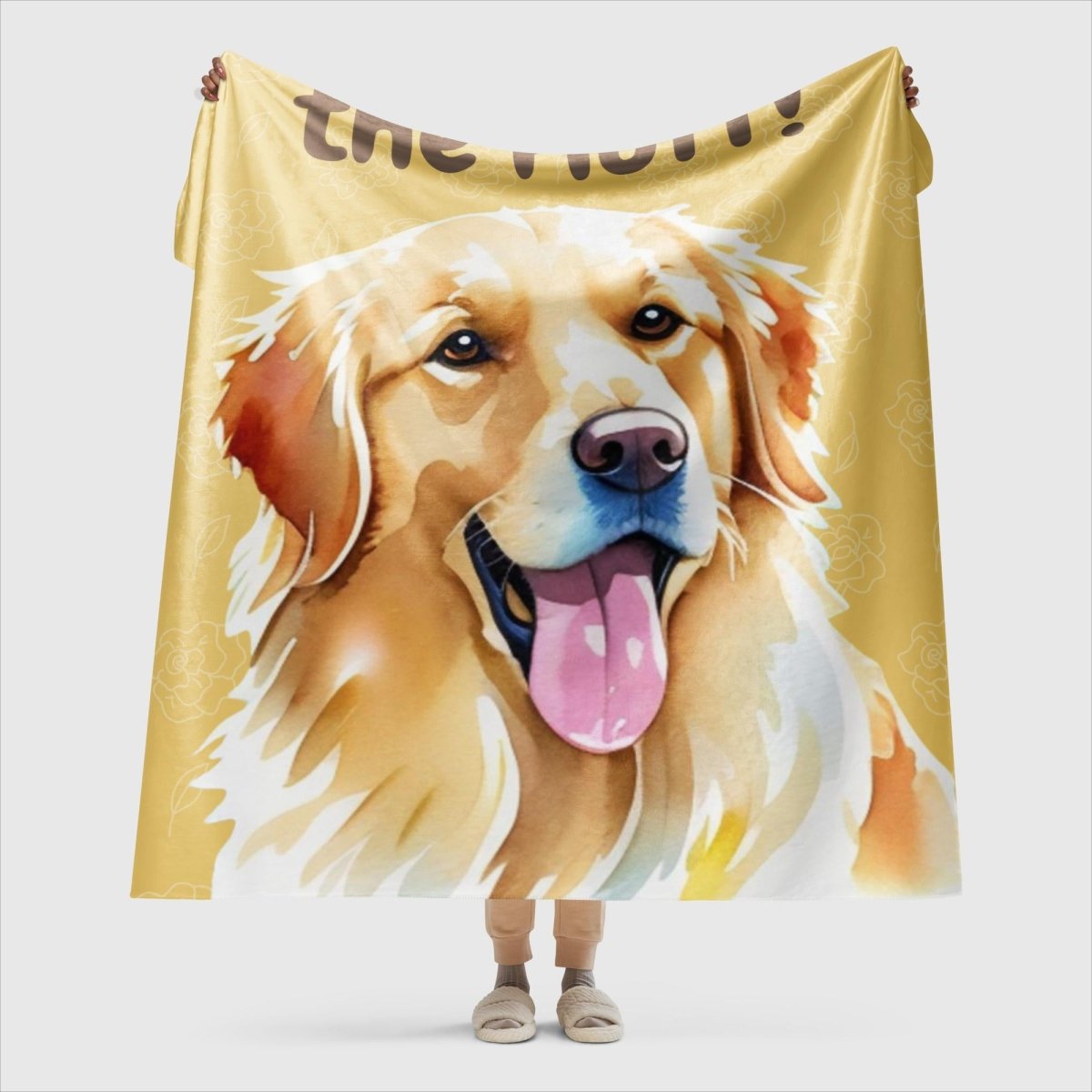 Embrace the Fluff Golden Retriever Yellow Throw Blanket - Funny Nikko