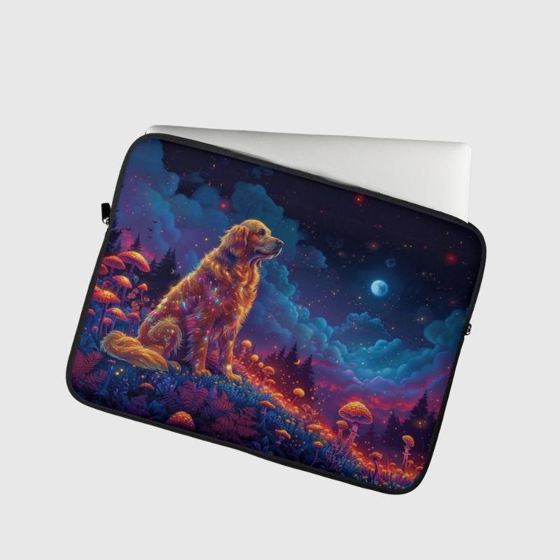 Fantastical Golden Laptop Sleeve - Funny Nikko