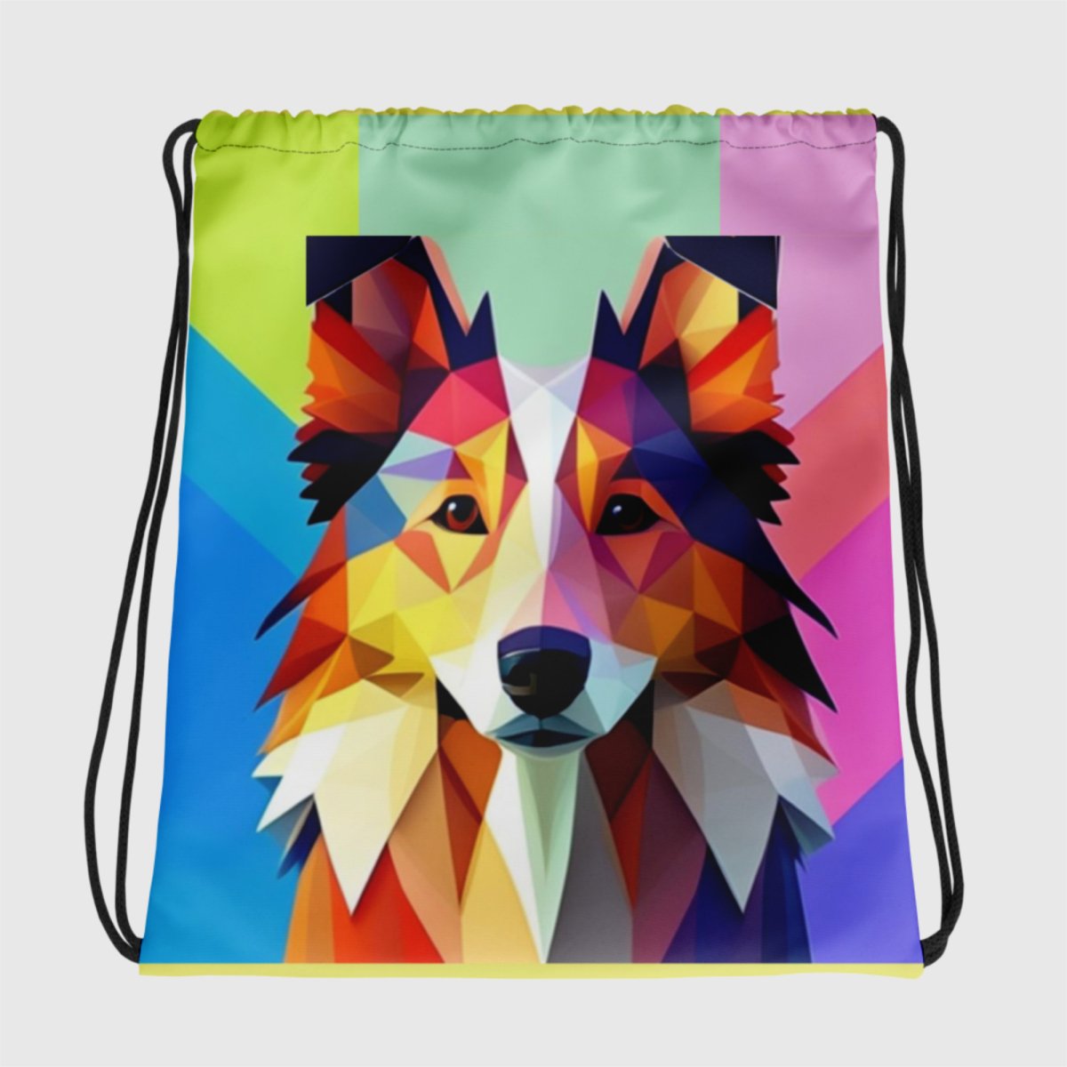 Geometric Sheltie String Bag - Funny Nikko