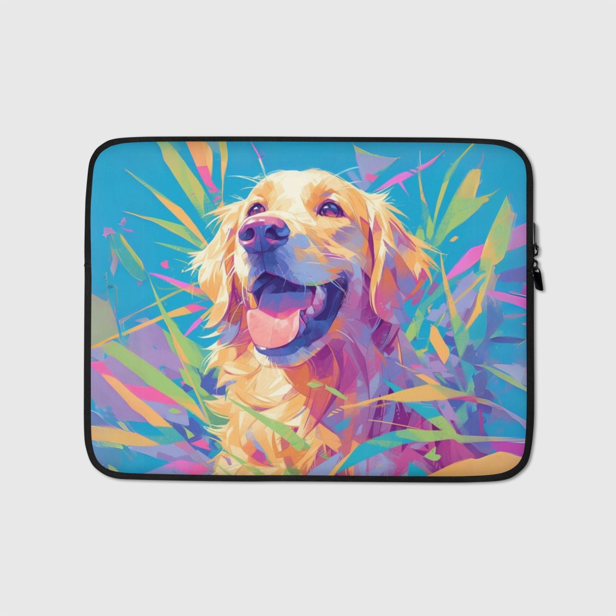 Golden Retriever Color Burst Laptop Sleeve - Funny Nikko