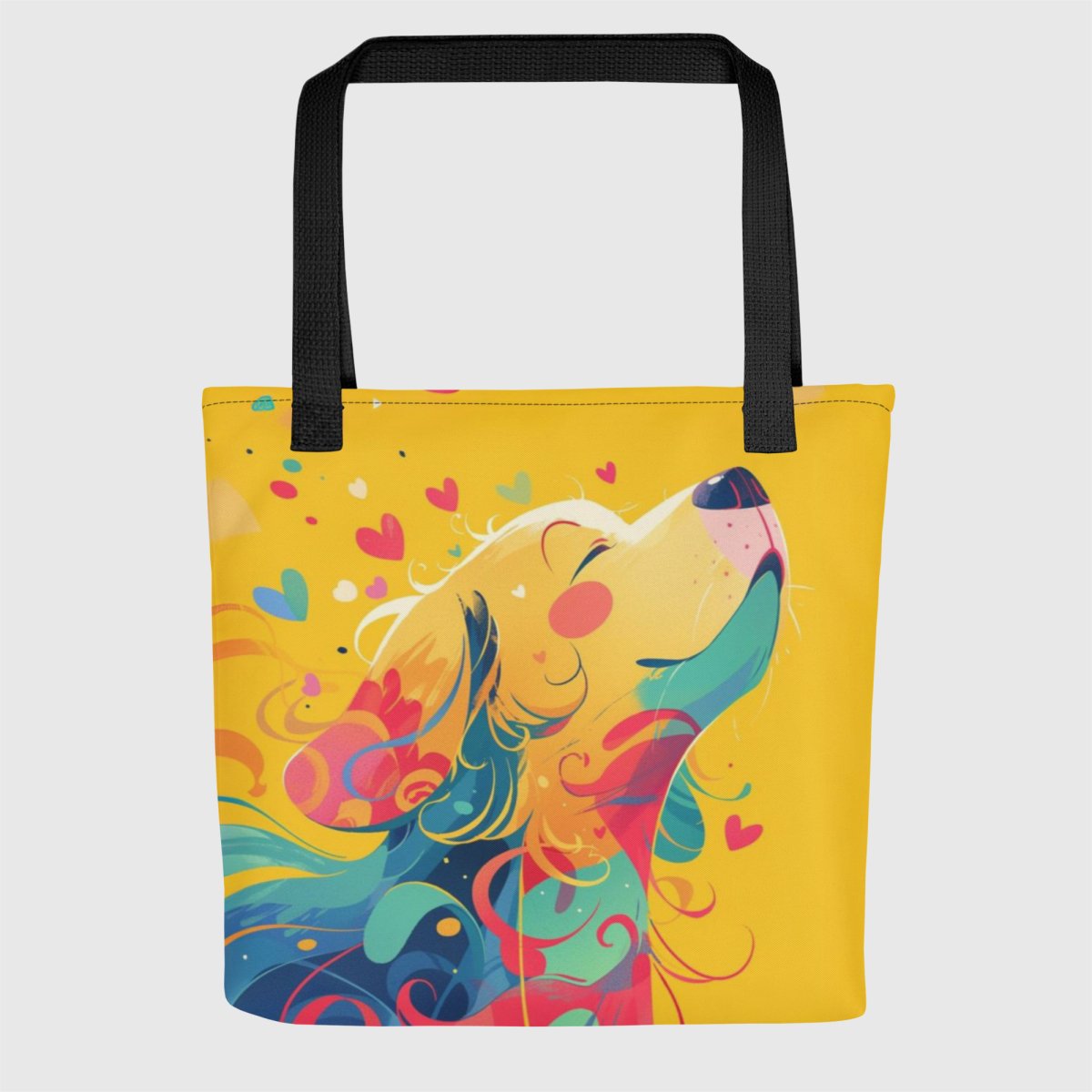 Golden Retriever Colors of Love Yellow Tote Bag - Funny Nikko