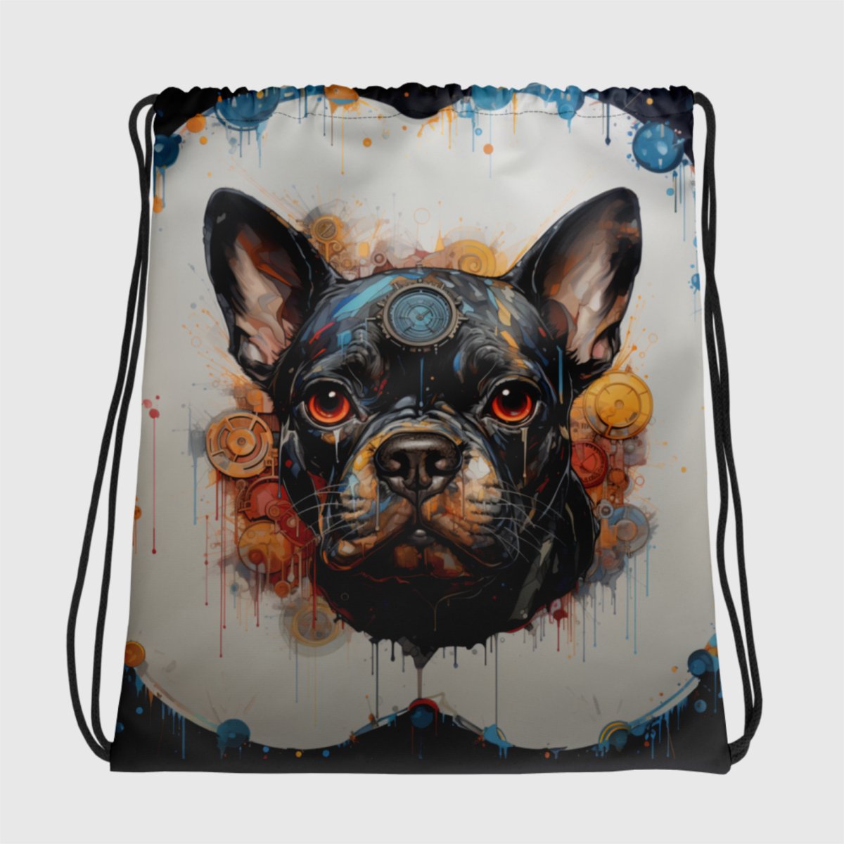 Graffiti Frenchie String Bag - Funny Nikko