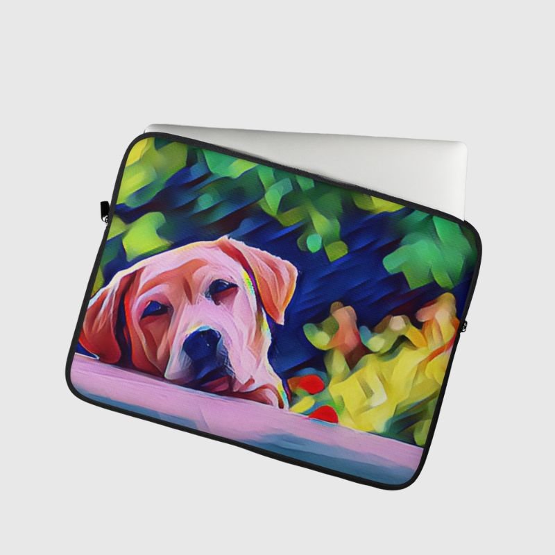 Labrador Adoring Gaze Laptop Sleeve - Funny Nikko
