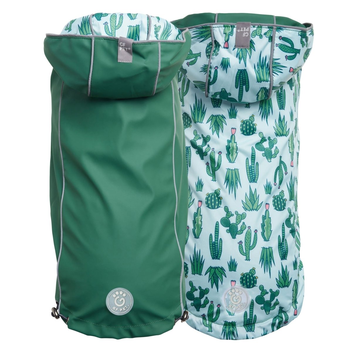 Reversible Elasto - Fit Raincoat - Green/Green - Funny Nikko