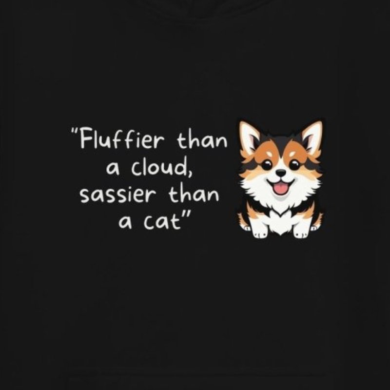 Sassier & Fluffier Corgi Hoodie for Women - Funny Nikko