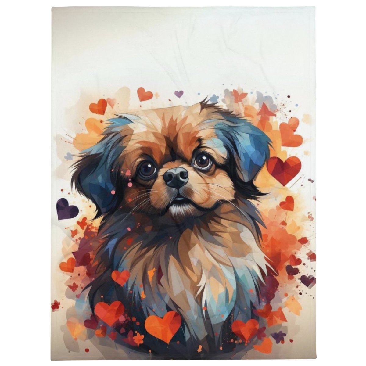 Adorable Pekingese Throw Blanket - Funny Nikko