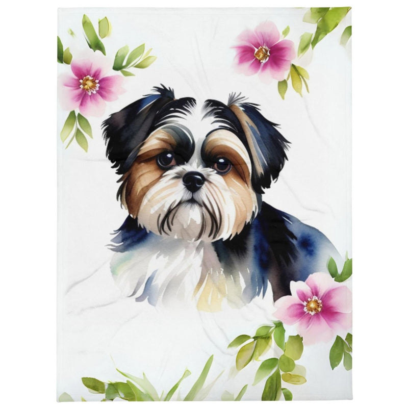 Adorable Romantic Shih Tzu Throw Blanket - Funny Nikko