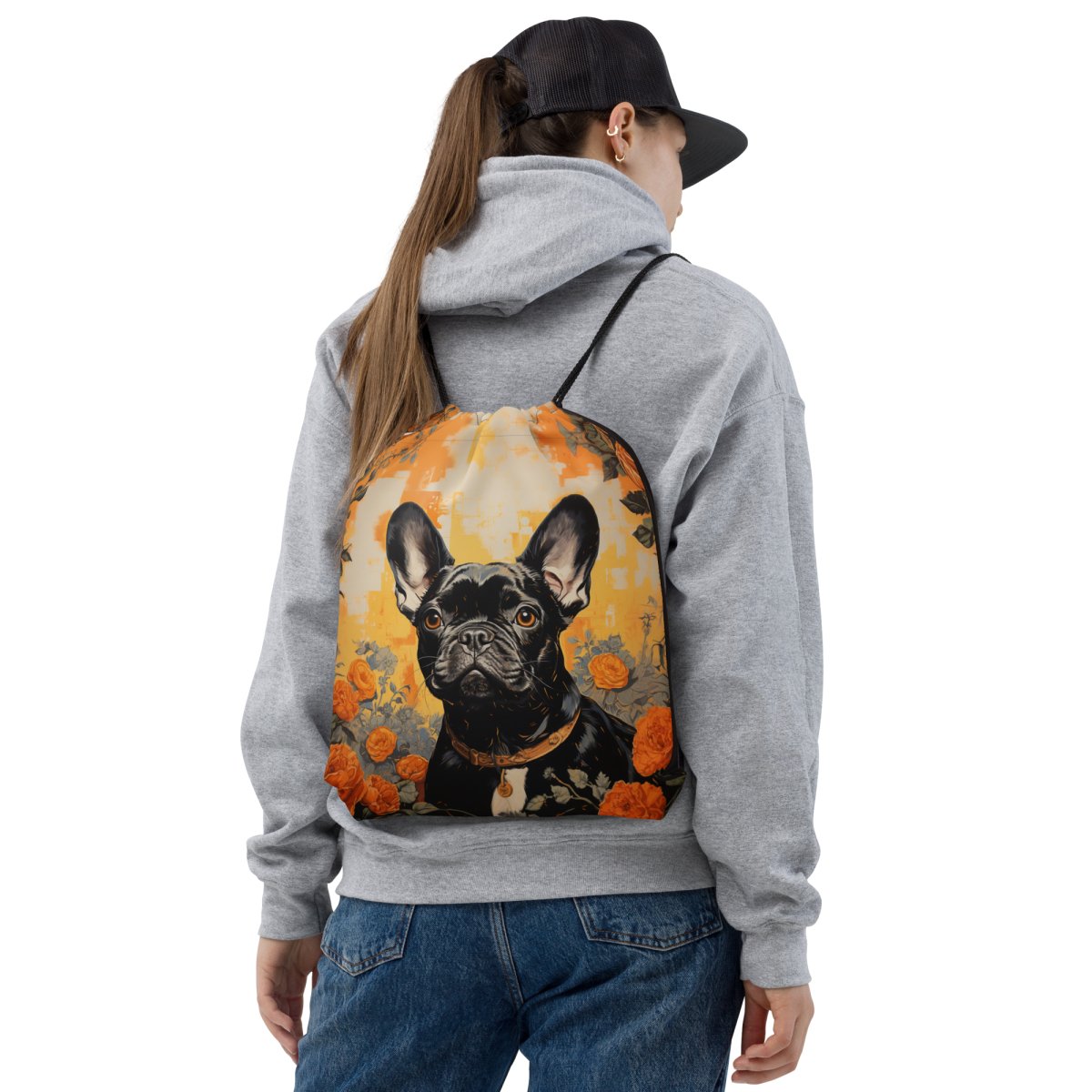 Autumn Frenchie String Bag - Funny Nikko