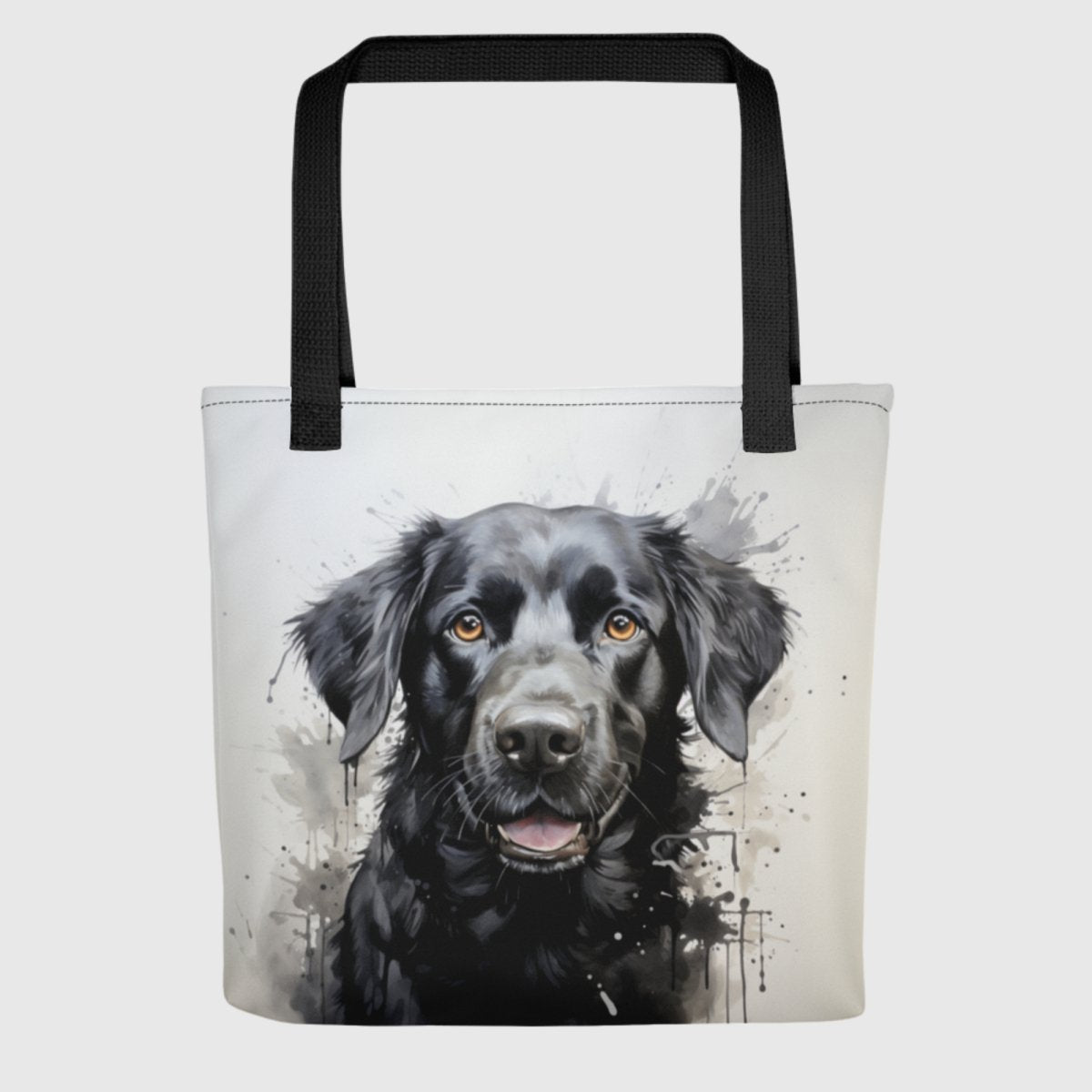 Black n White Lab Tote Bag - Funny Nikko