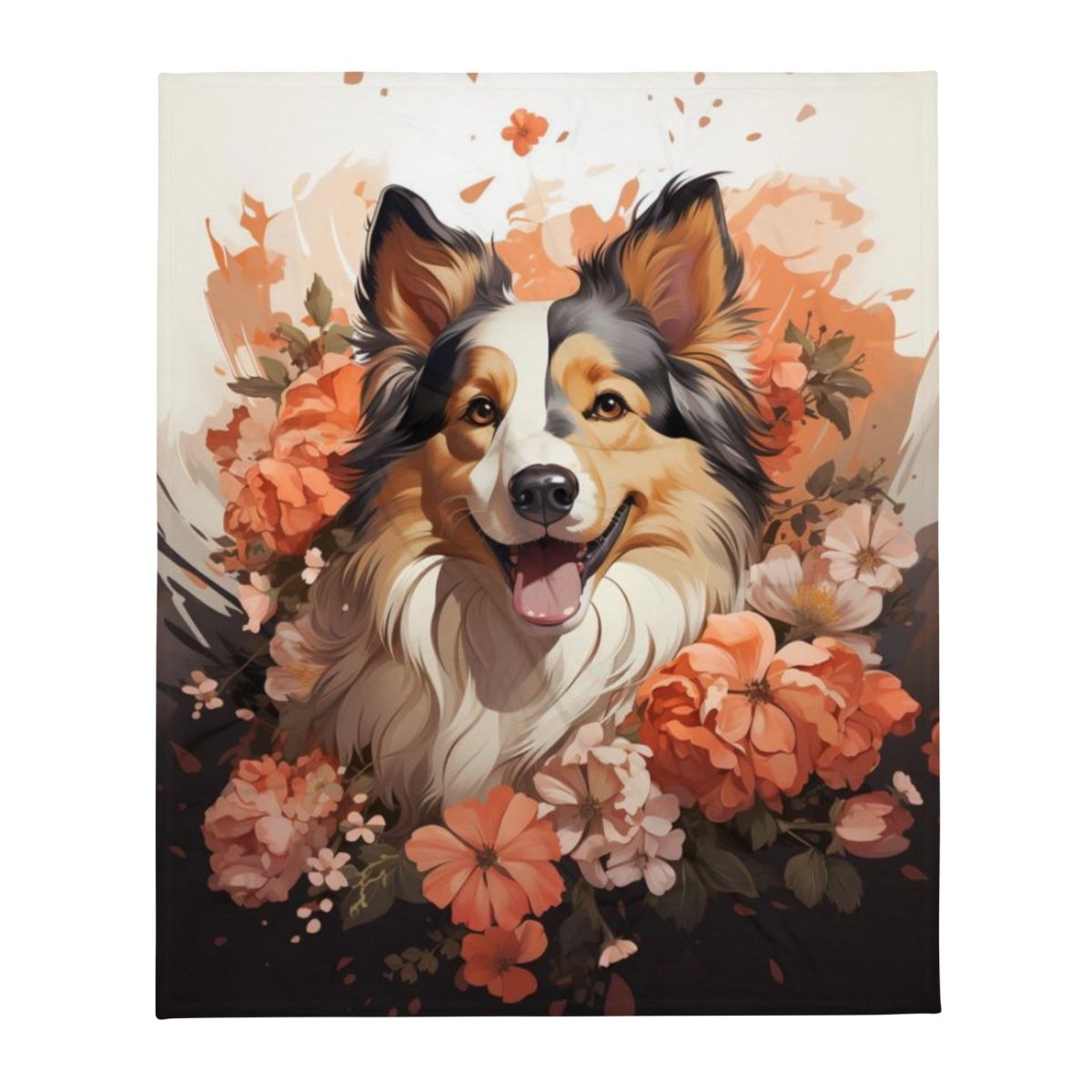 Blonde Border Collie Blanket - Funny Nikko