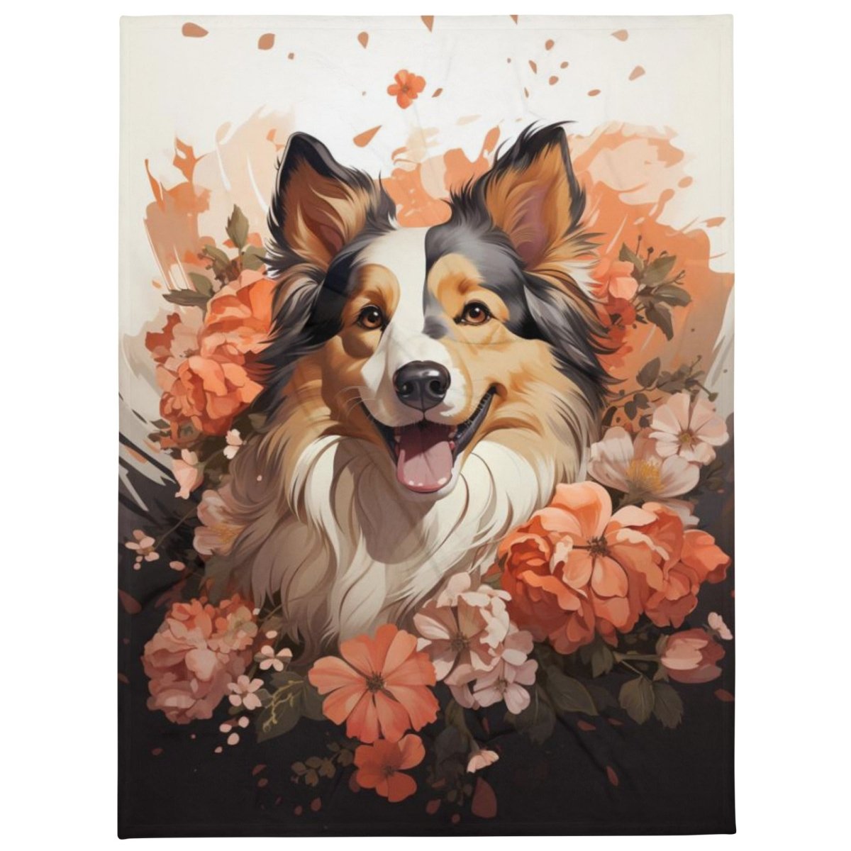 Blonde Border Collie Blanket - Funny Nikko