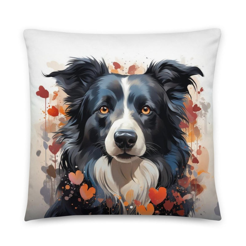 Border Collie Love Throw Pillow - Funny Nikko