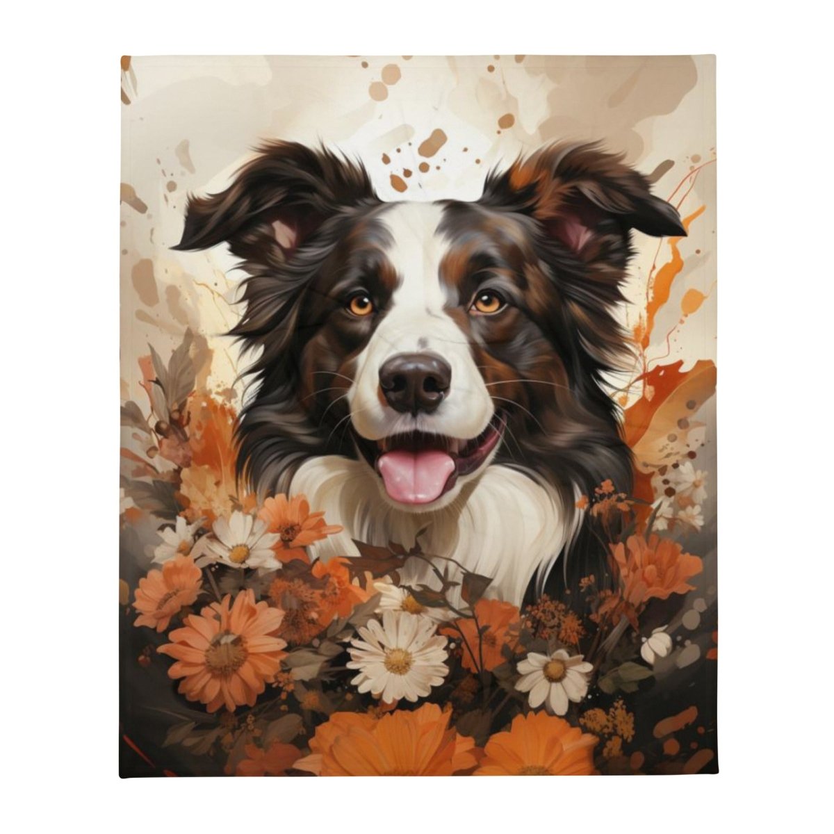 Border Flowers Blanket - Funny Nikko