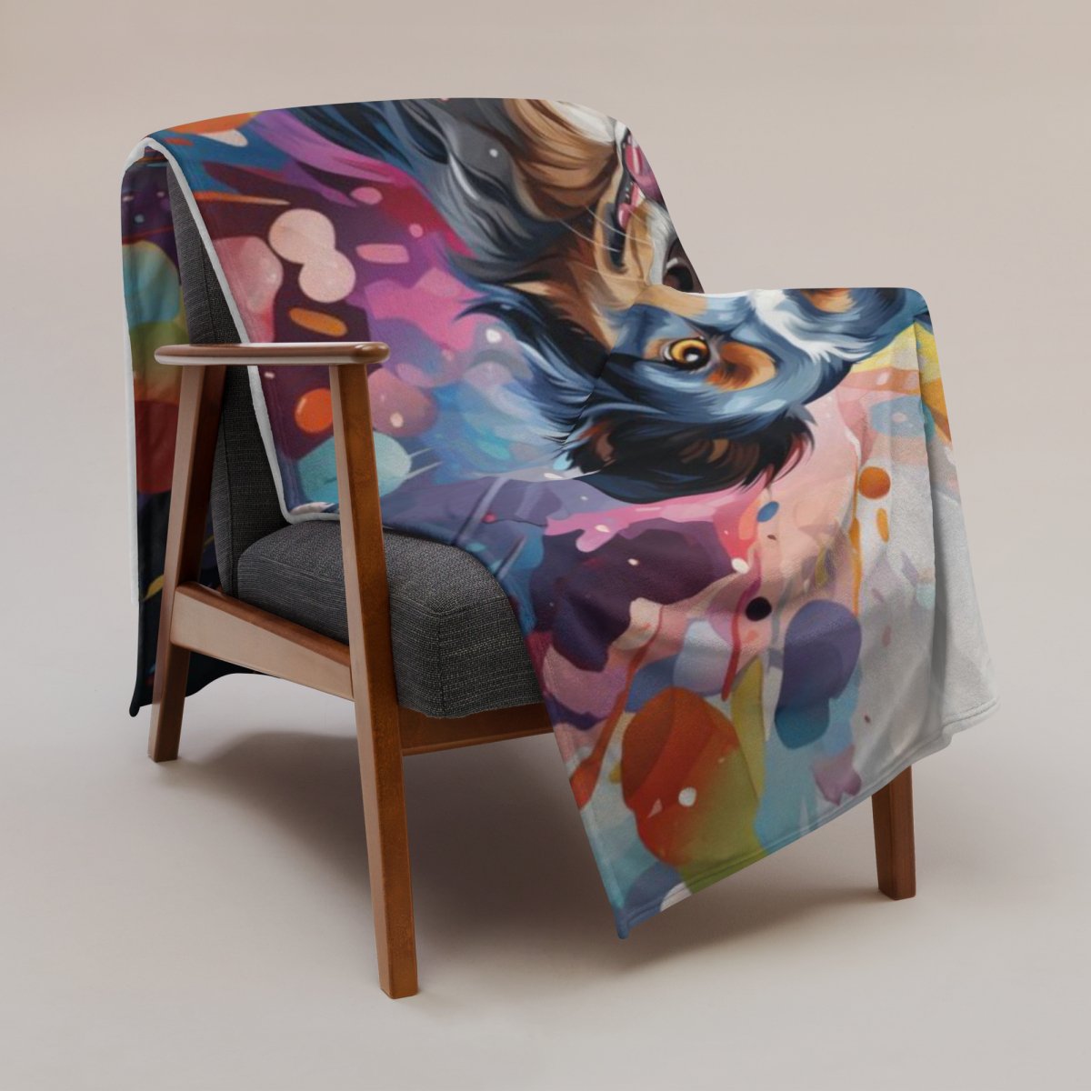 Burst of Border Collie Blanket - Funny Nikko