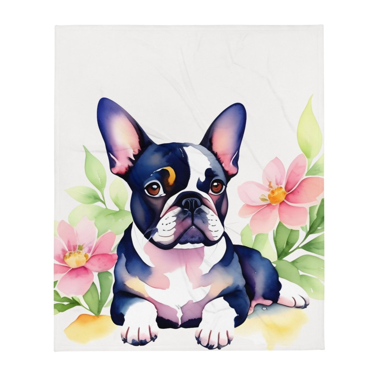 Cozy and Romantic Frenchie Throw Blanket - Funny Nikko