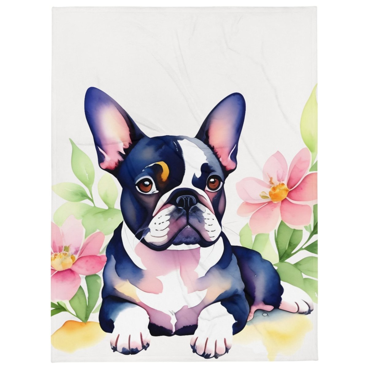 Cozy and Romantic Frenchie Throw Blanket - Funny Nikko