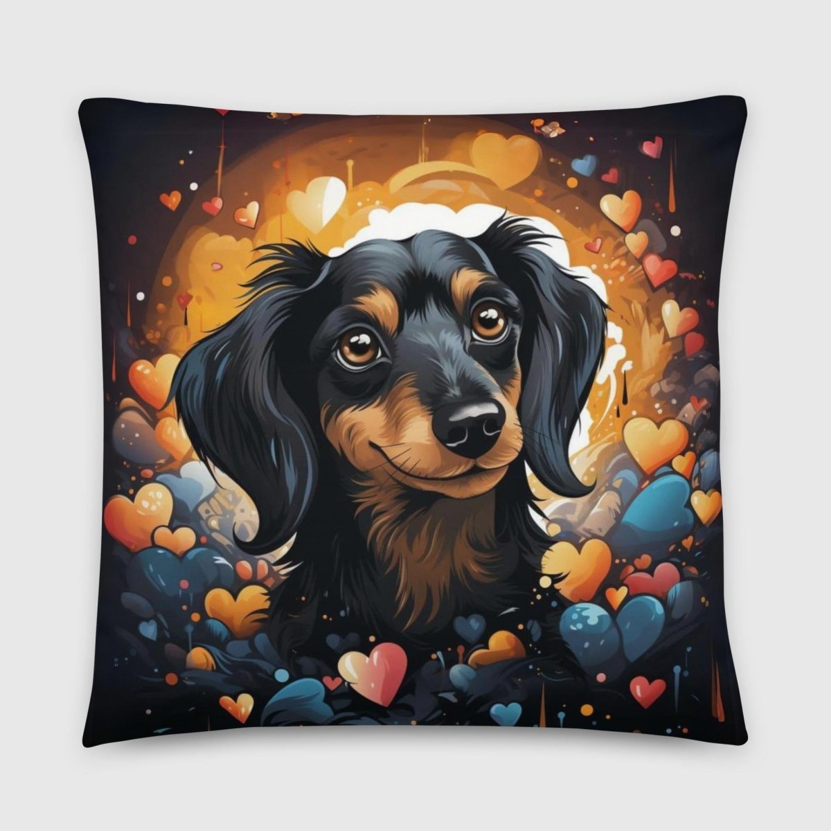 Dachshund "Milky Way" Love Throw Pillow - Funny Nikko