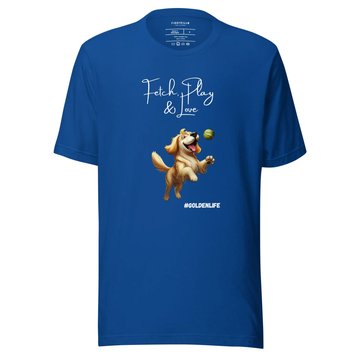 Fetch, Play & Love Staple T-Shirt - Funny Nikko