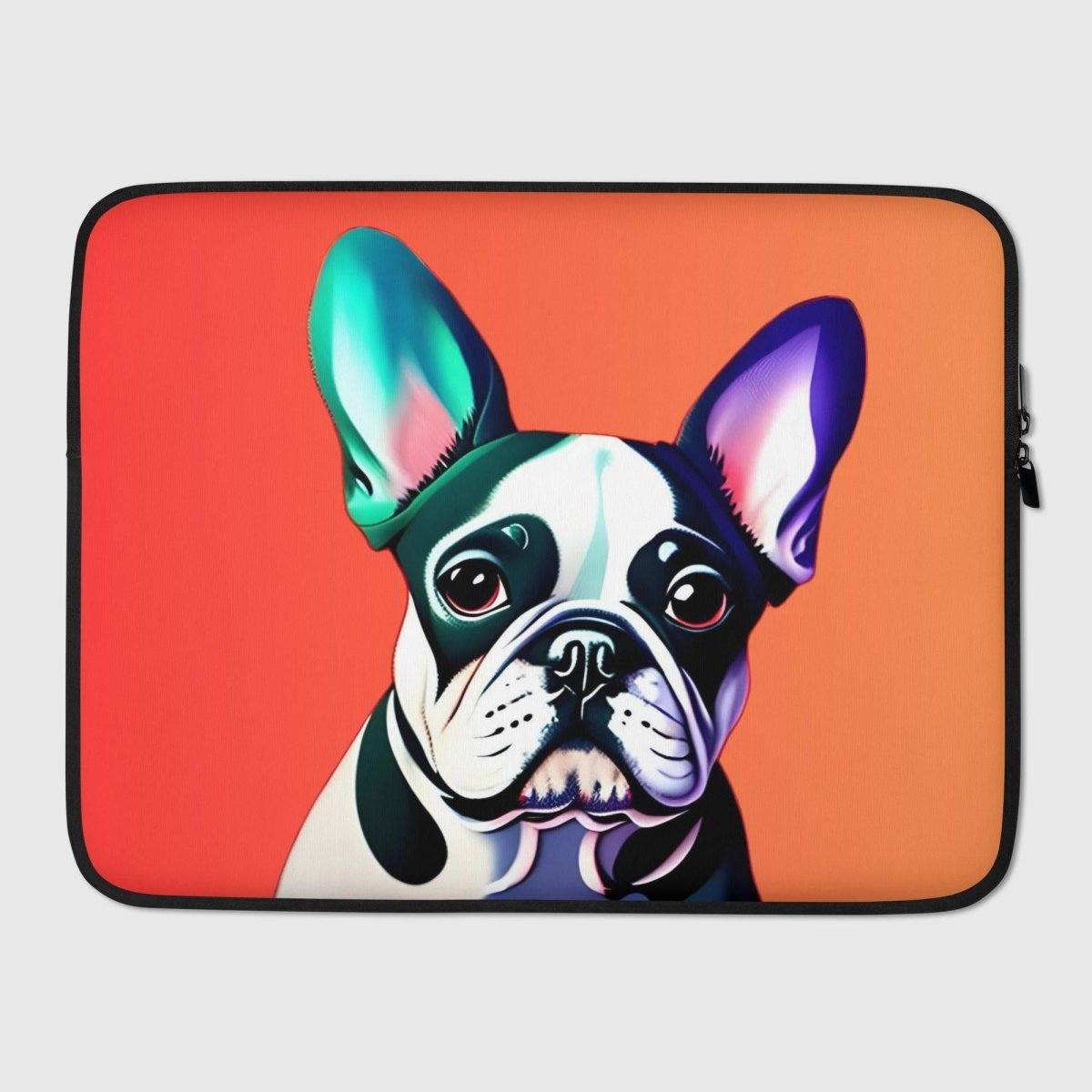 Frenchie in Red Laptop Sleeve - Funny Nikko