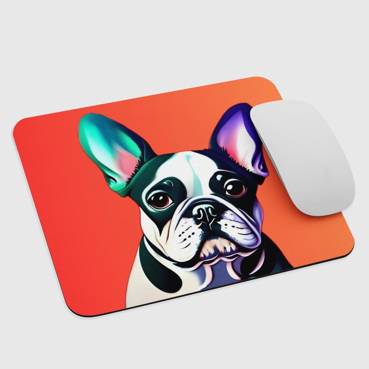 Frenchie in Red Mouse Pad - Funny Nikko