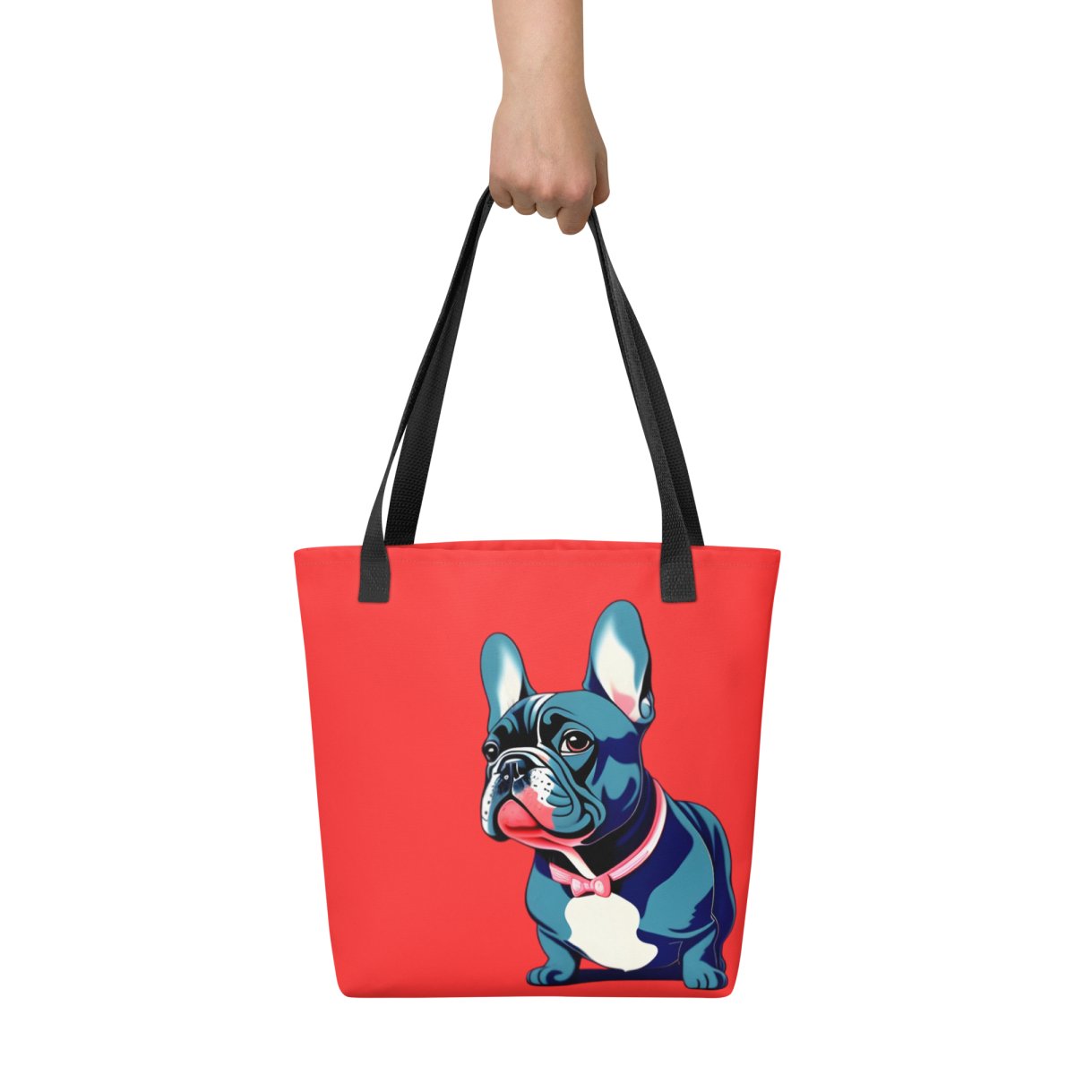 Frenchie in Red Tote - Funny Nikko