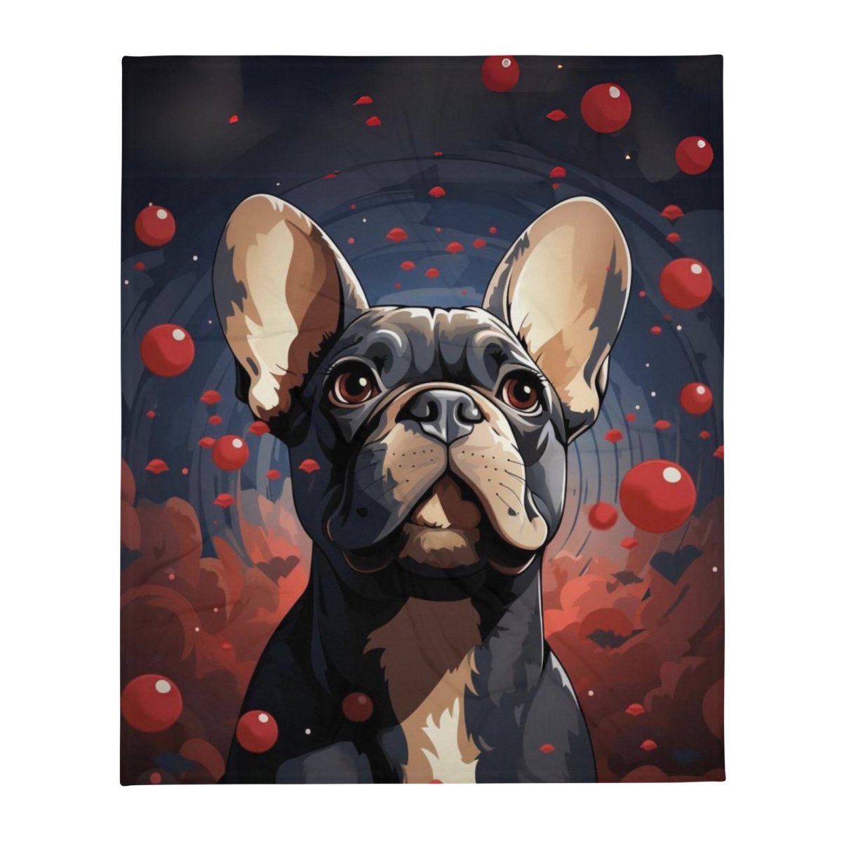 Frenchie Love in Space Throw Blanket - Funny Nikko