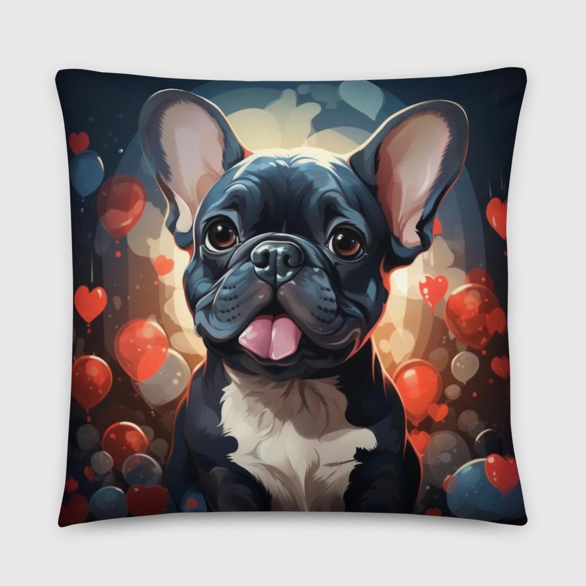 Frenchie Love Lunar Moon Throw Pillow - Funny Nikko