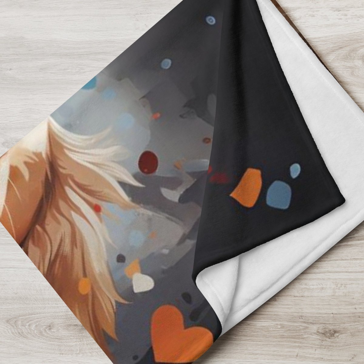 Golden Burst of Love Throw Blanket - Funny Nikko