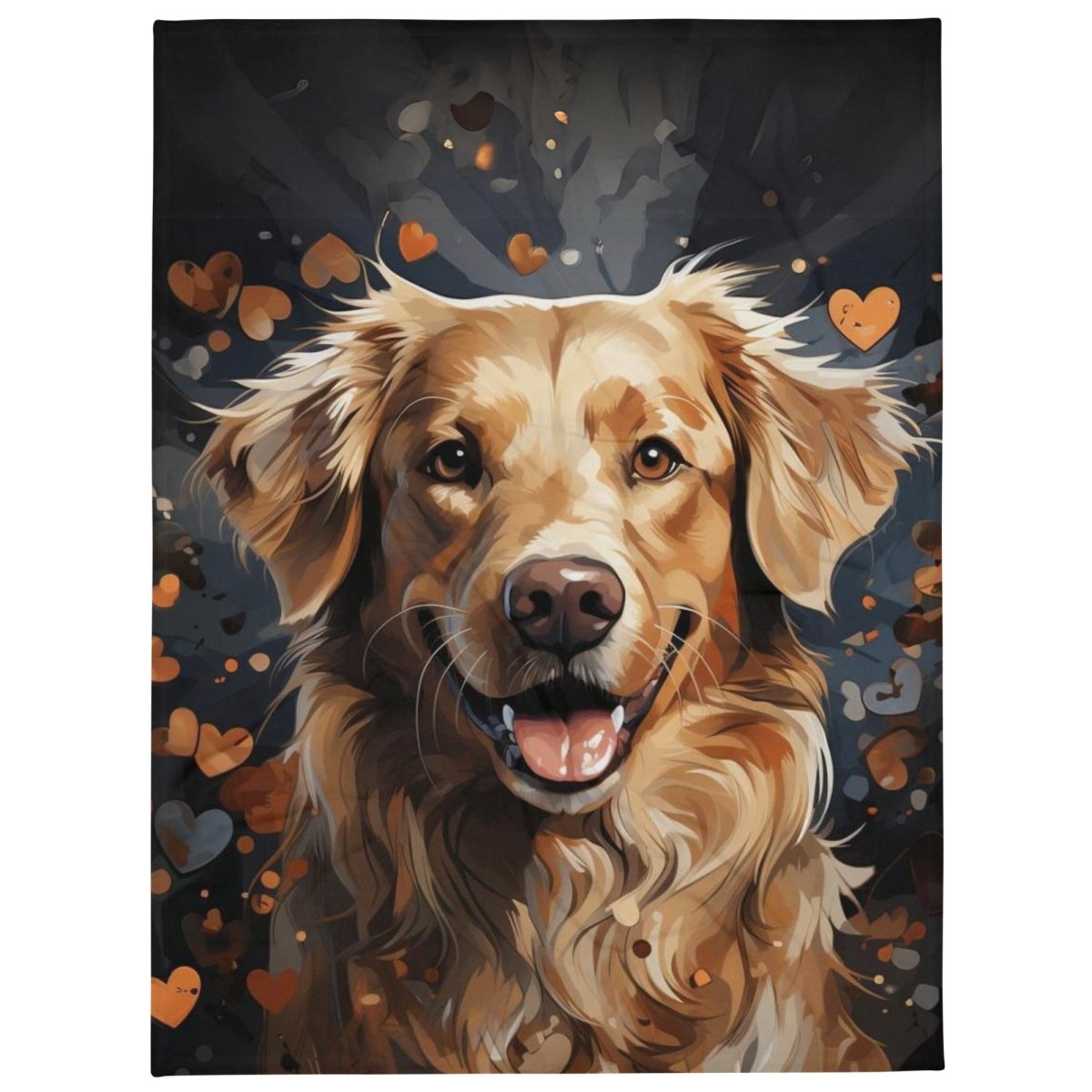 Golden Retriever Love Throw Blanket - Funny Nikko