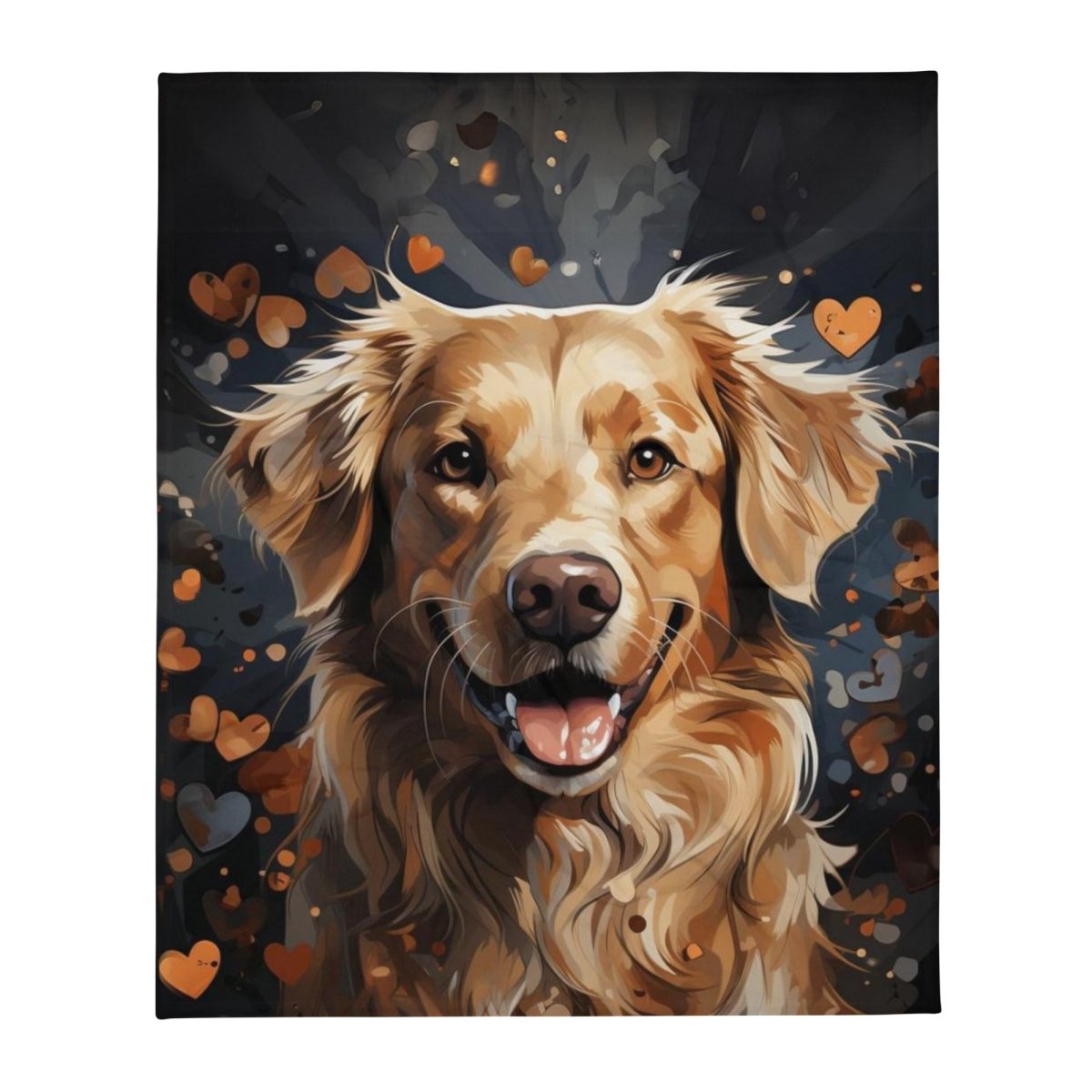 Golden Retriever Love Throw Blanket - Funny Nikko