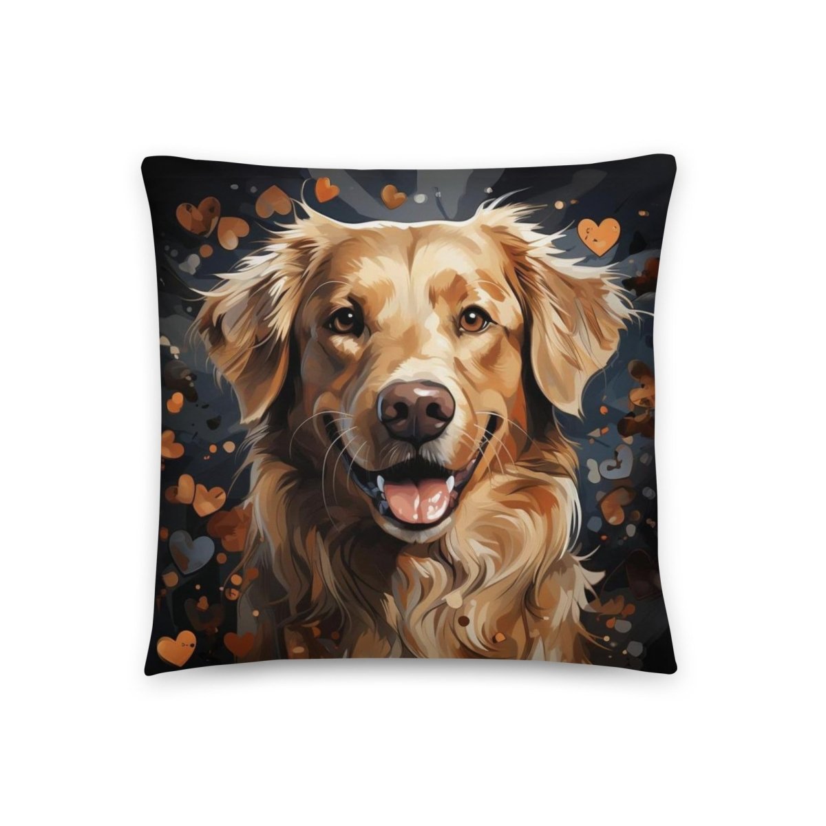 Golden Retriever Love Throw Pillow - Funny Nikko