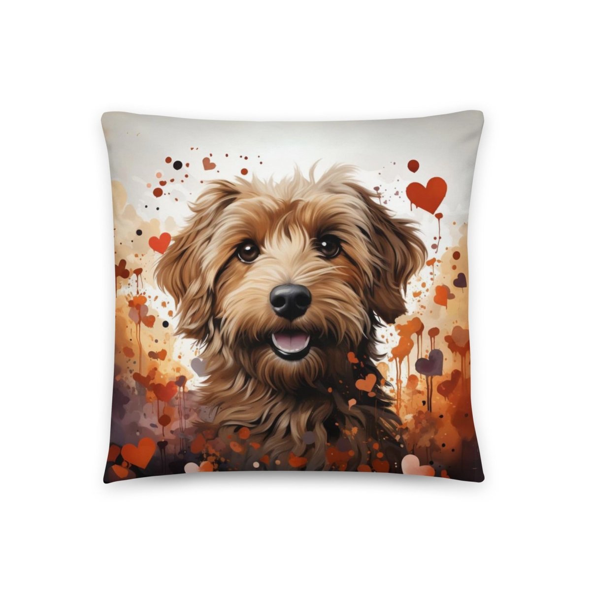 Goldendoodle Portrait Throw Pillow - Funny Nikko