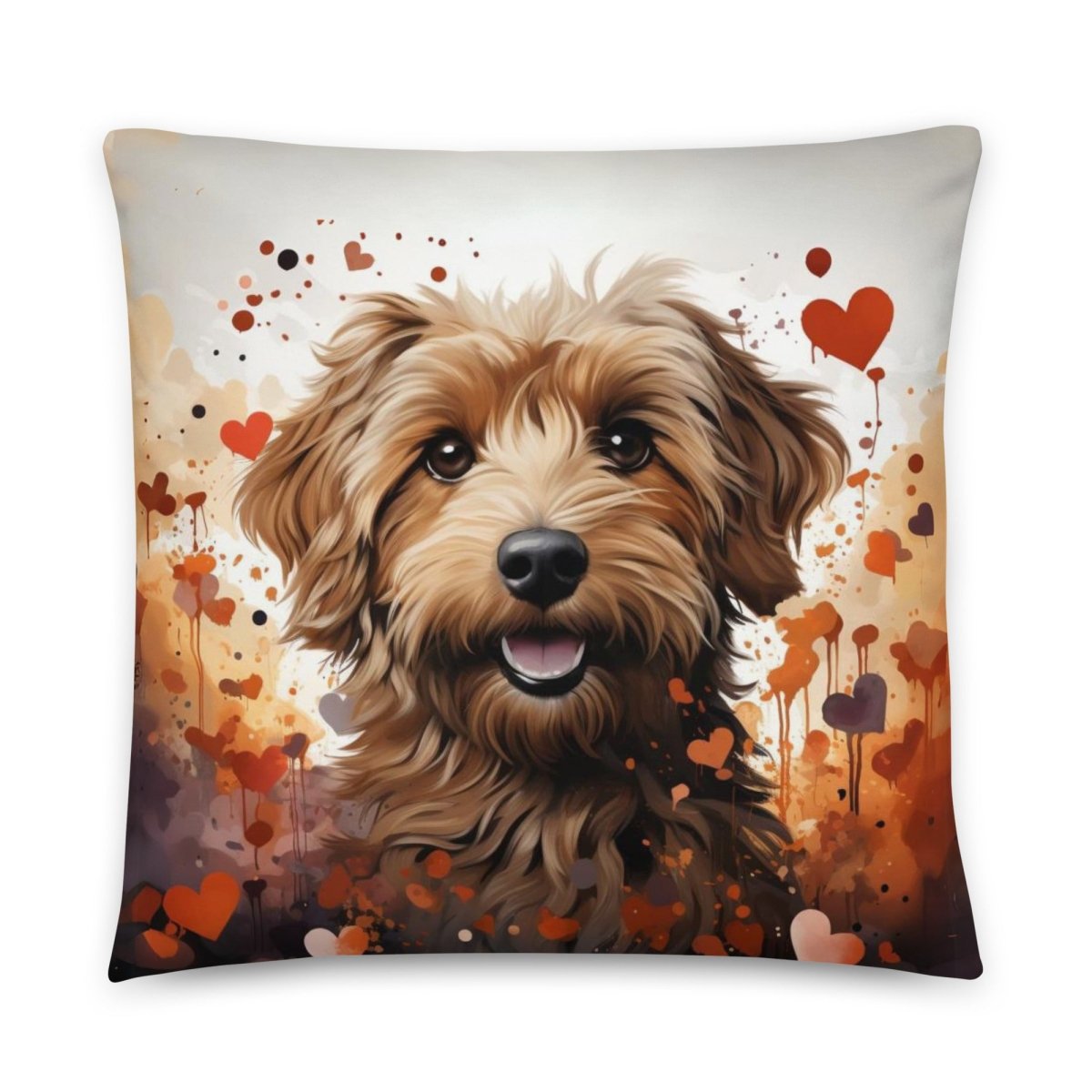 Goldendoodle Portrait Throw Pillow - Funny Nikko