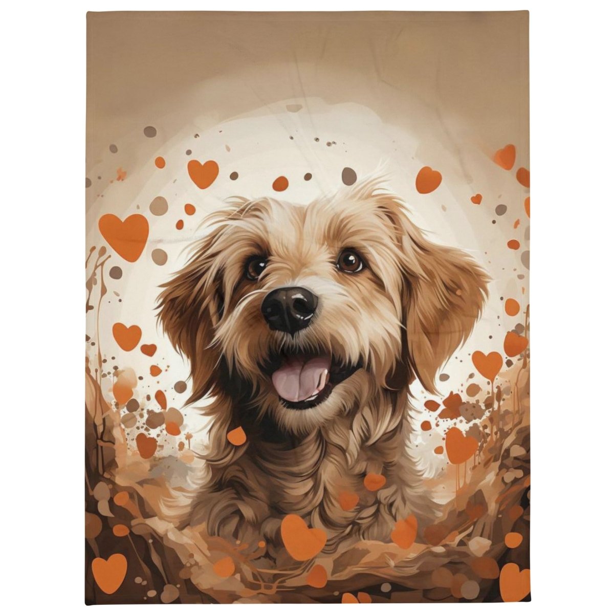 Goldendoodle Splash of Love Throw Blanket - Funny Nikko