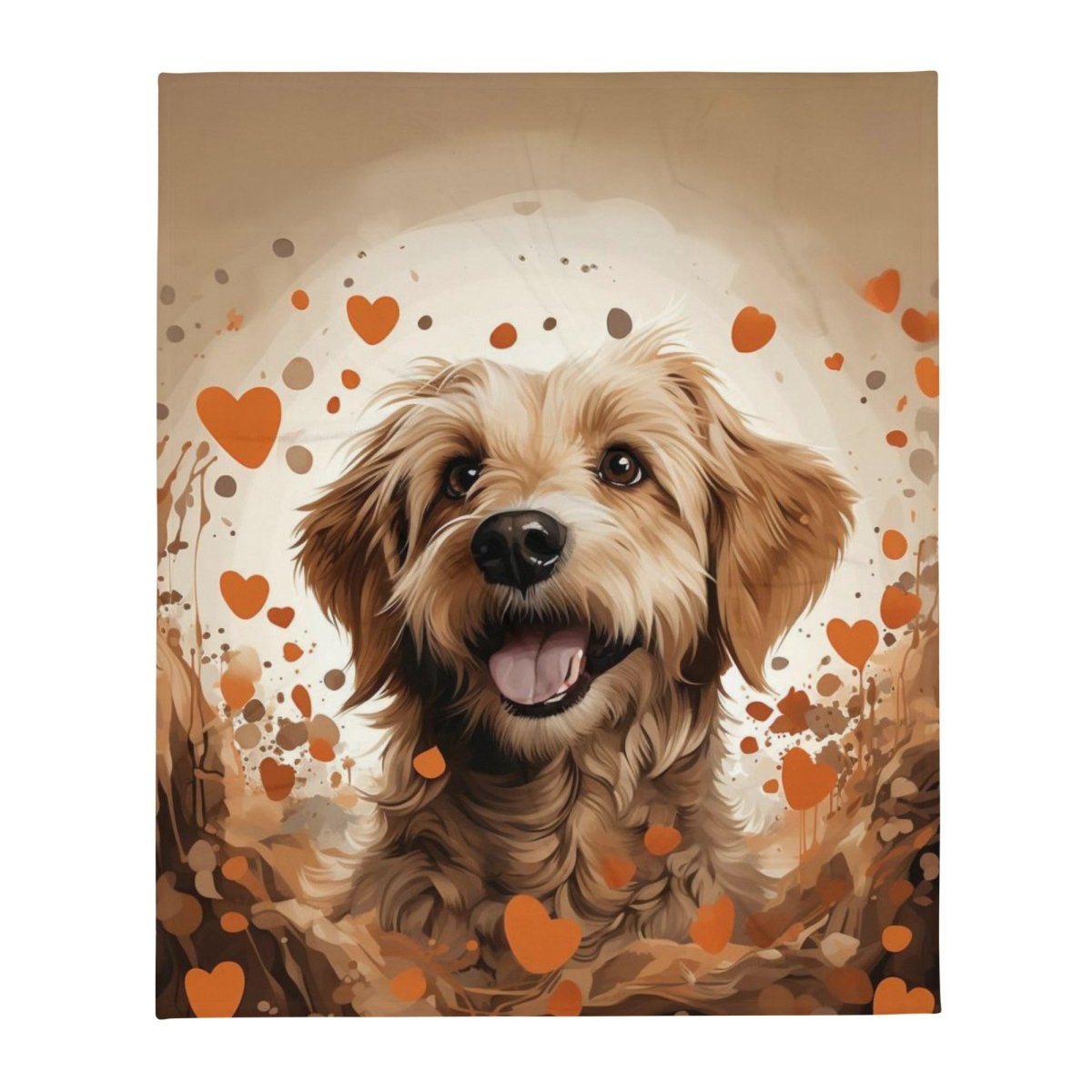 Goldendoodle Splash of Love Throw Blanket - Funny Nikko