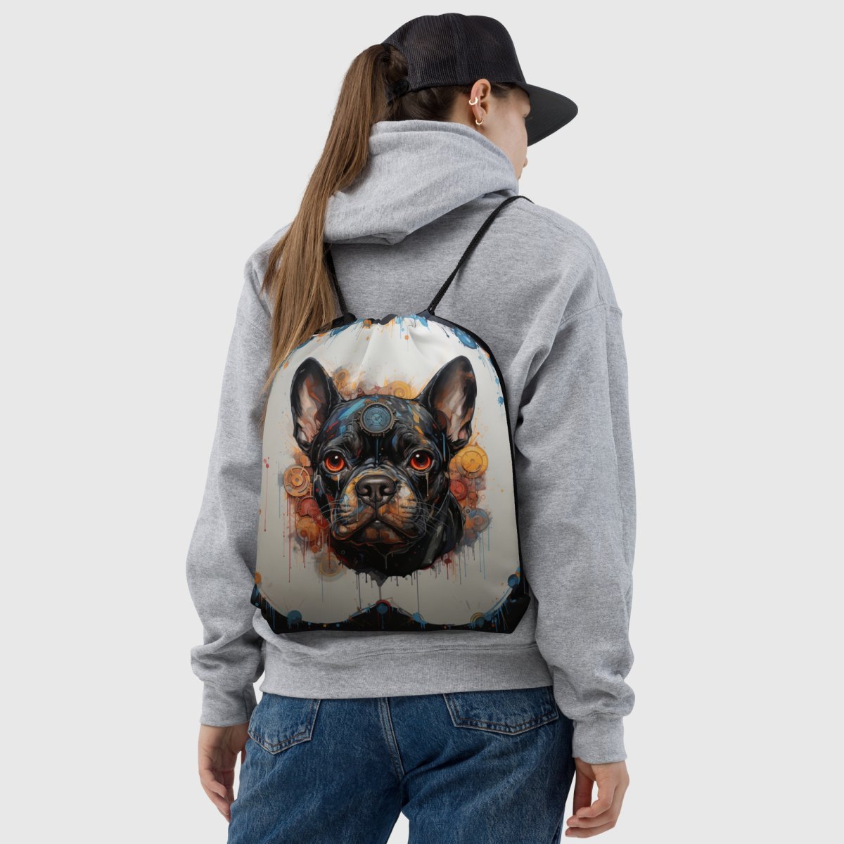 Graffiti Frenchie String Bag - Funny Nikko