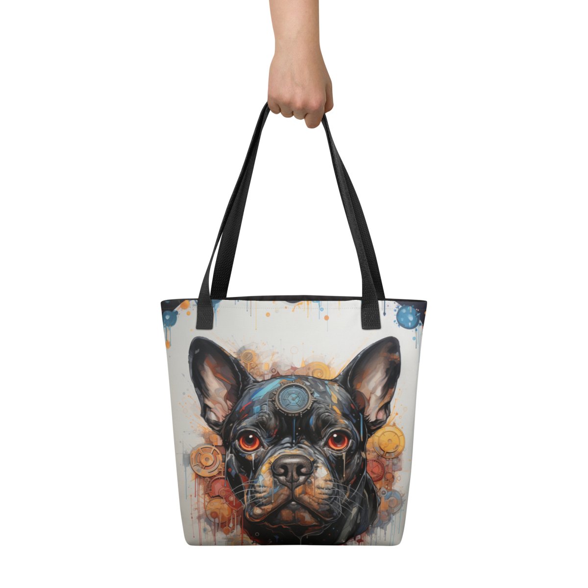 Graffiti Frenchie Tote Bag - Funny Nikko