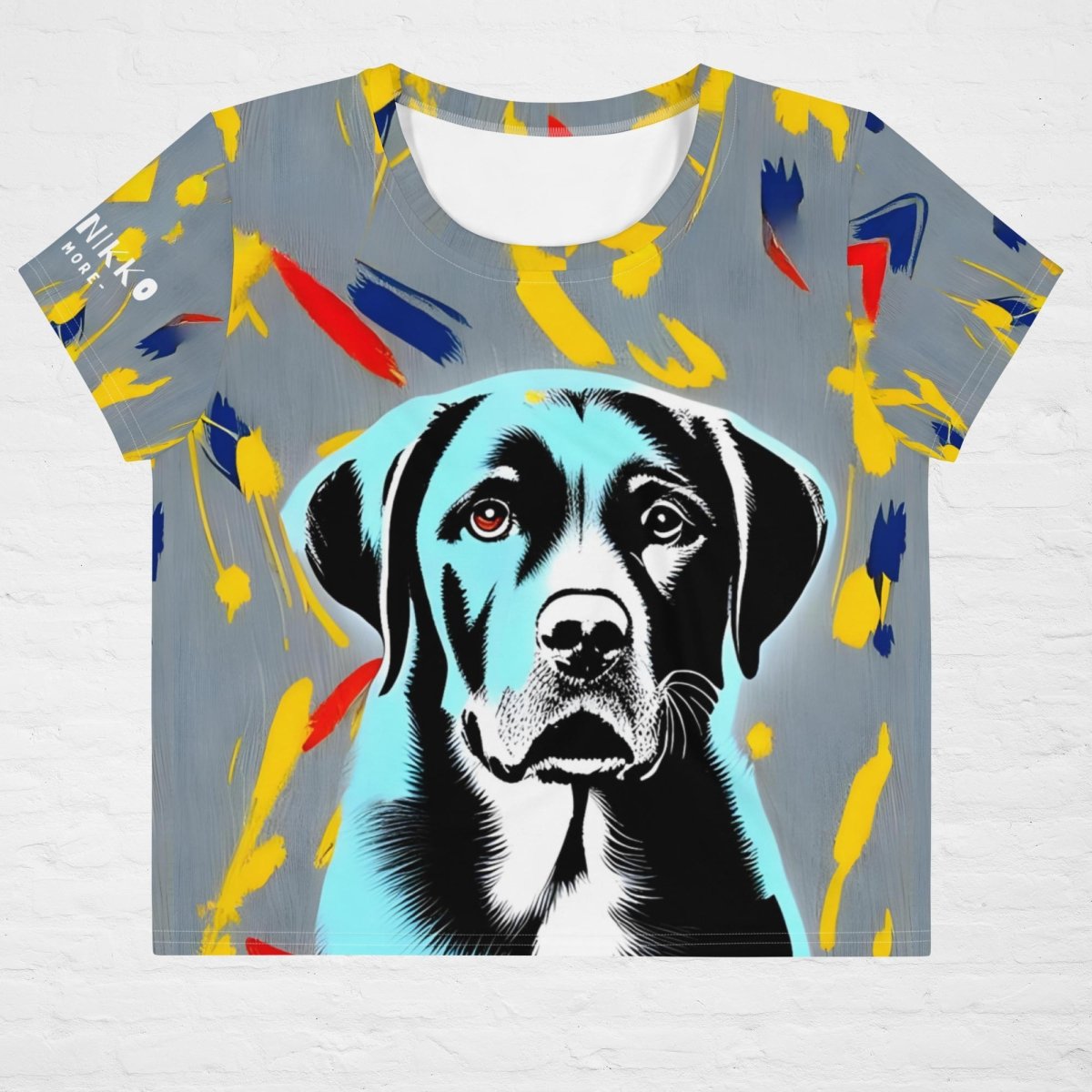 Grey Lab Crop Top - Funny Nikko