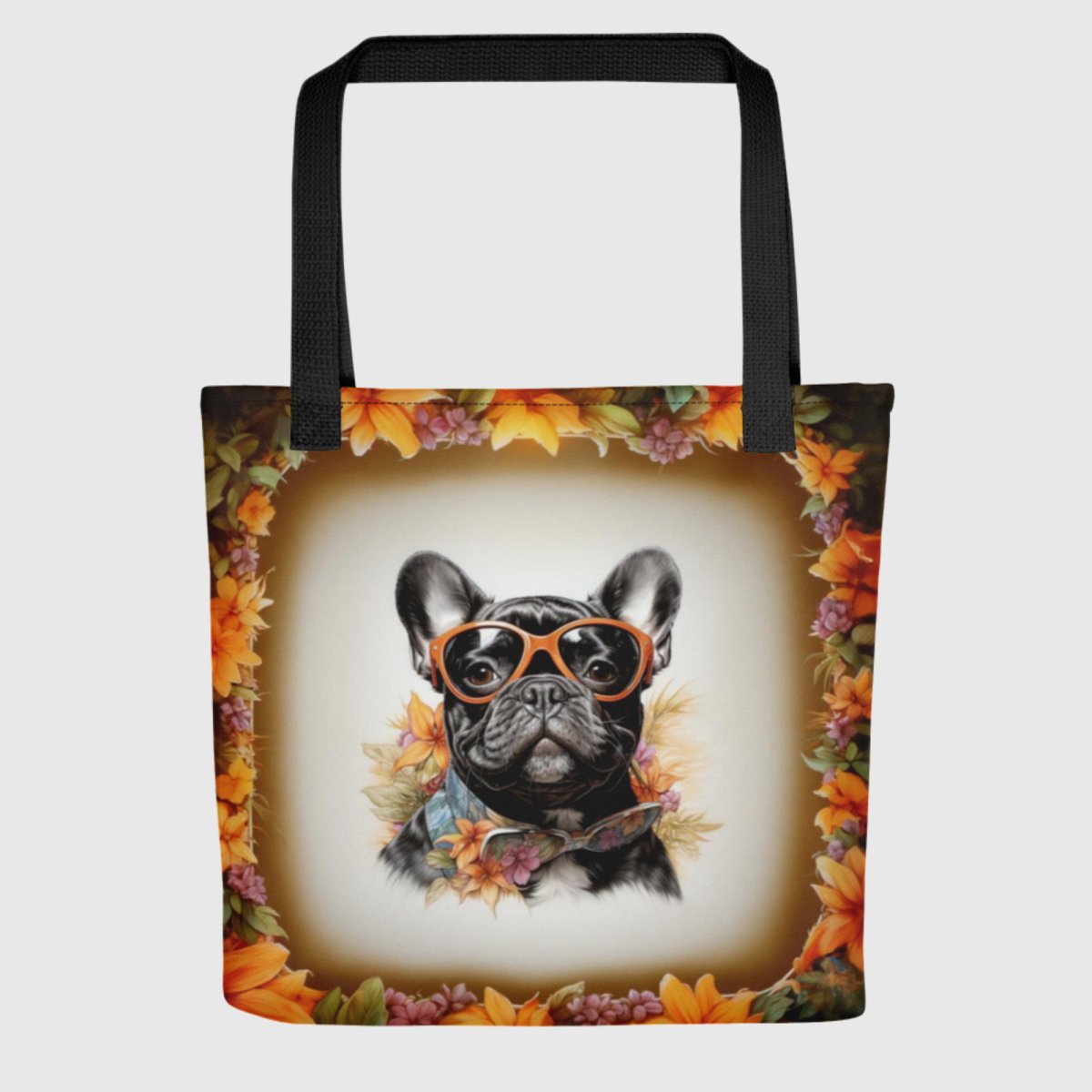 Hawaiian Frenchie Tote Bag - Funny Nikko