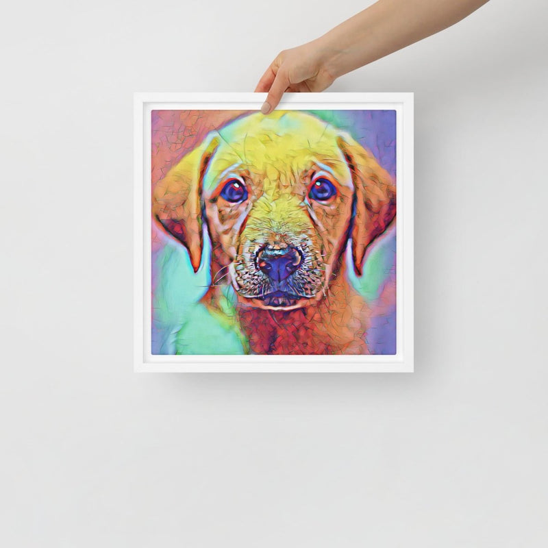 Lab Eyes Framed canvas - Funny Nikko