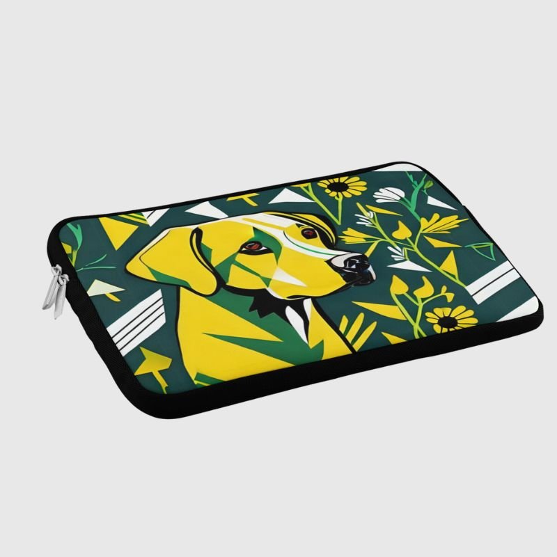 Labrador & Flowers Laptop Sleeve - Funny Nikko